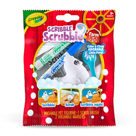 Crayola® Scribble Scrubbie® Farm Animal Blind Pack